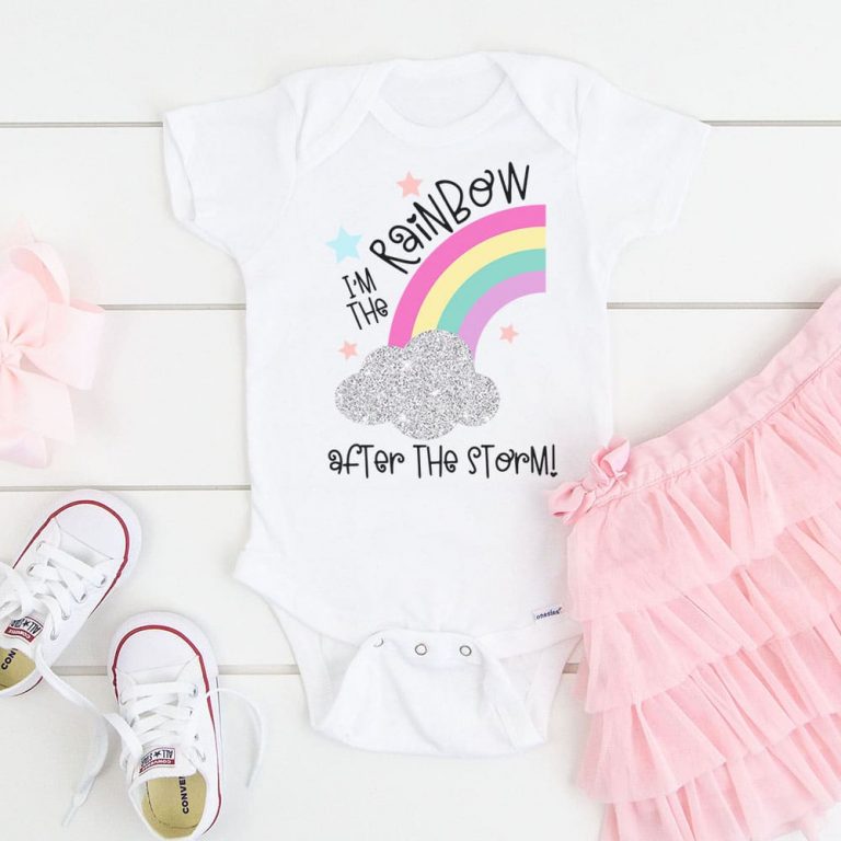 Rainbow Baby Onesie + Baby Shower SVG Files