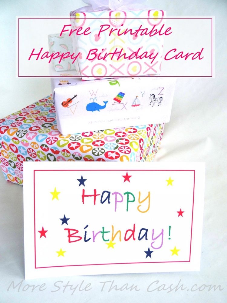 three birthday cards stacked on top of each other