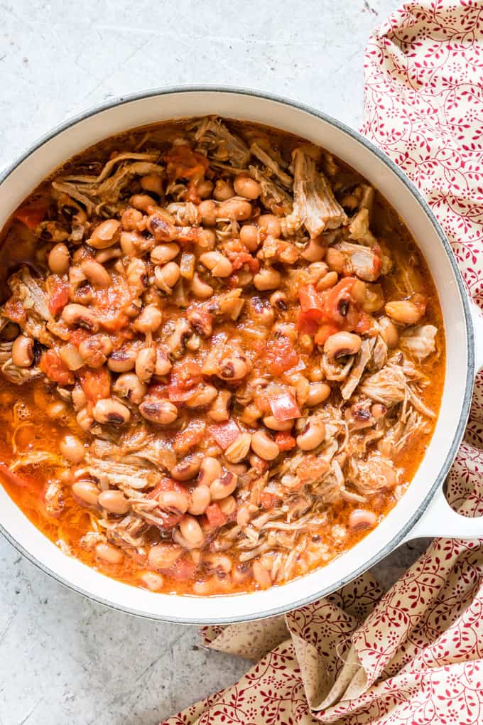 campfire stew in large pot