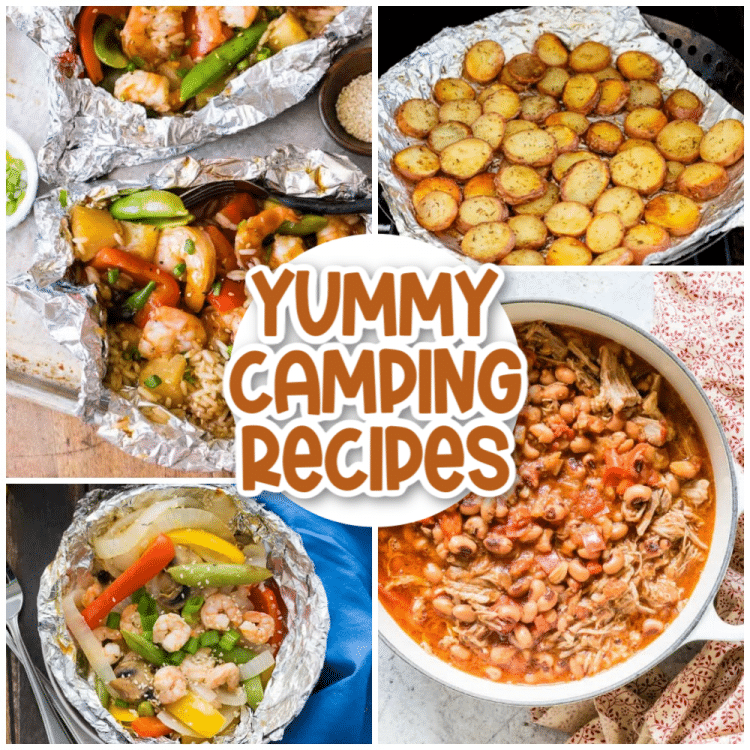 yummy camping recipes collage