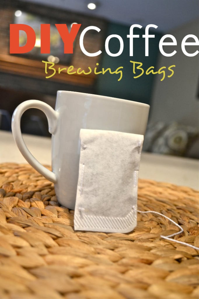 Mug and a DIY coffee brewing bag.