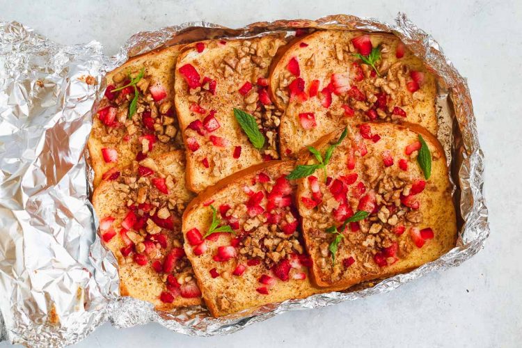 delicious french toast in foil 