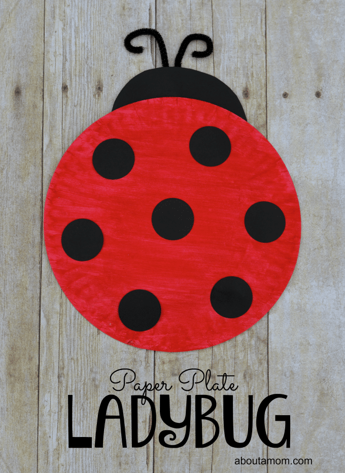 ladybug made from a paper plate