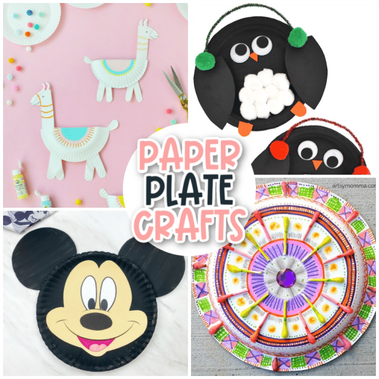 paper plate crafts collage 