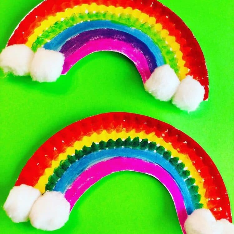 rainbows made from paper plates