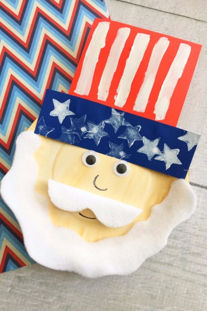 uncle sam paper plate craft