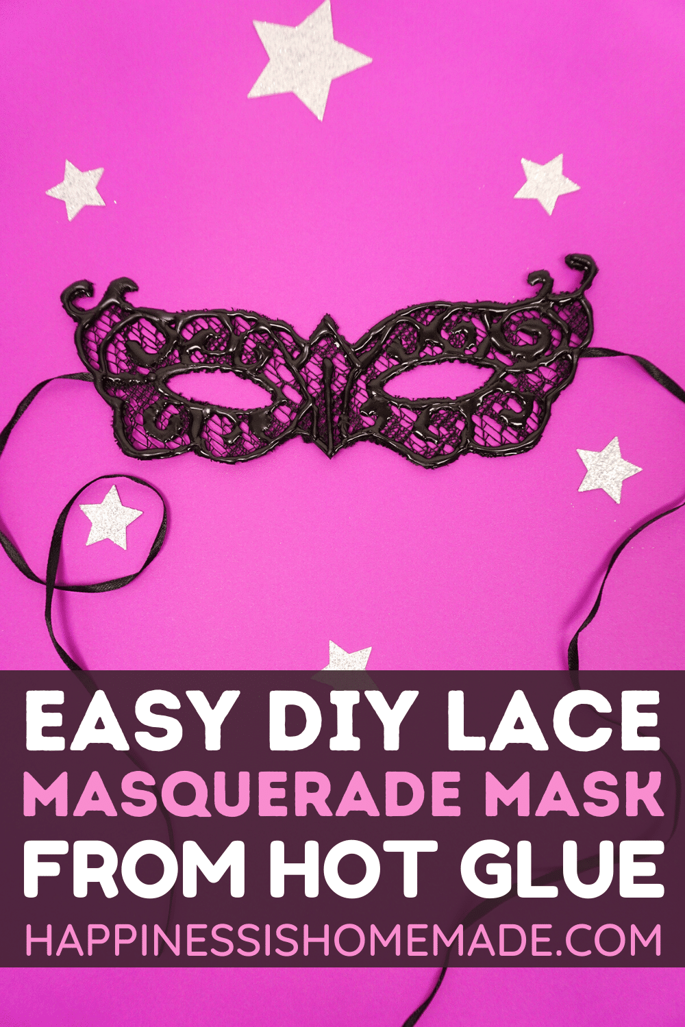 easy diy lace masquerade mask from hot glue