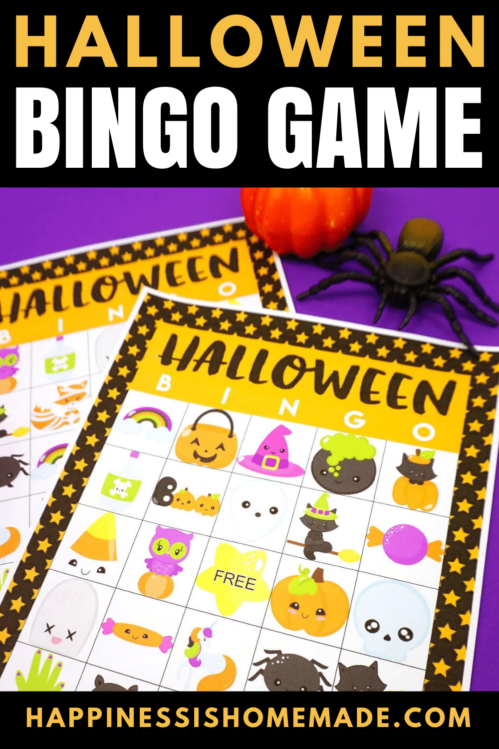 halloween bingo game for adults and kids