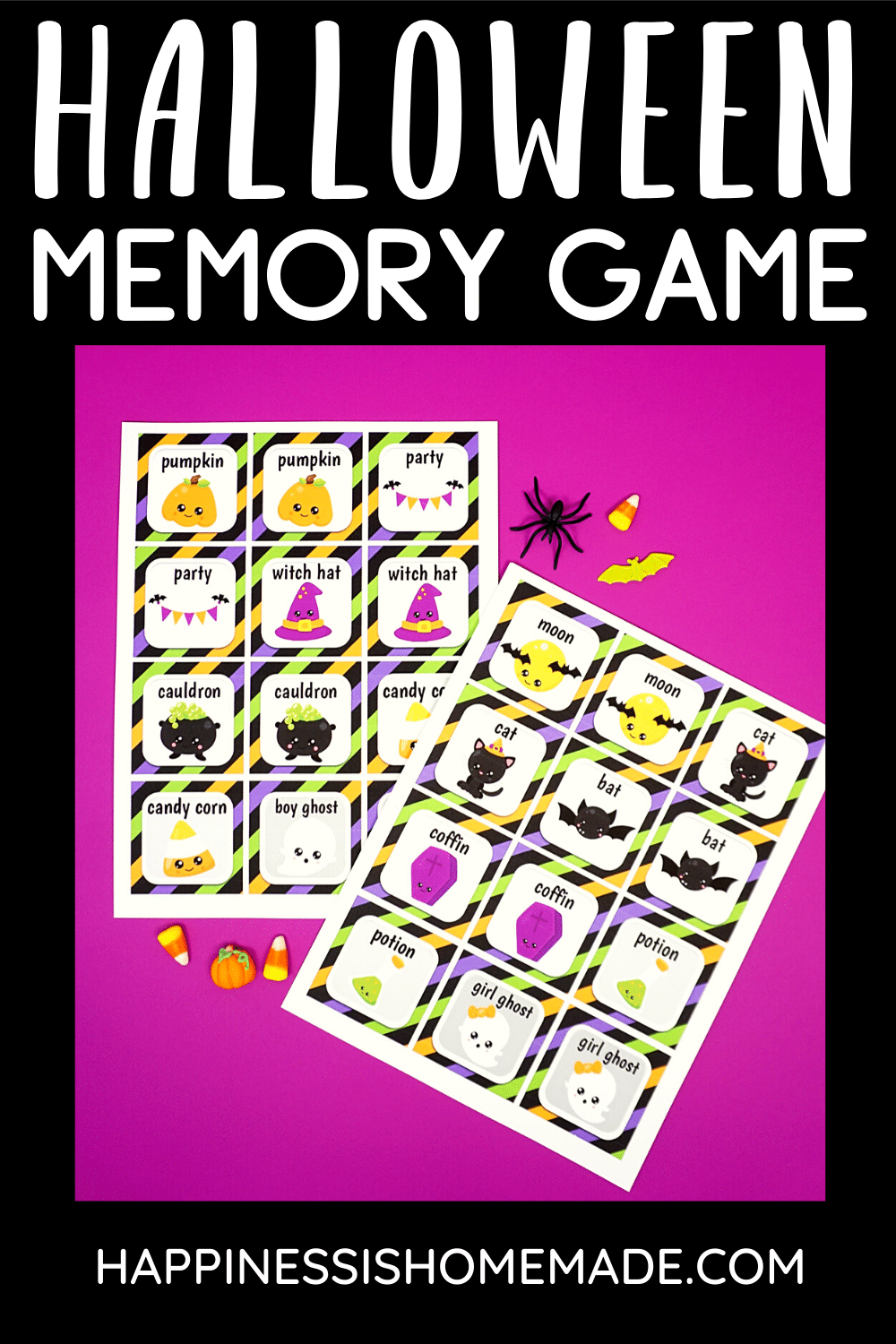 printable memory game for kids