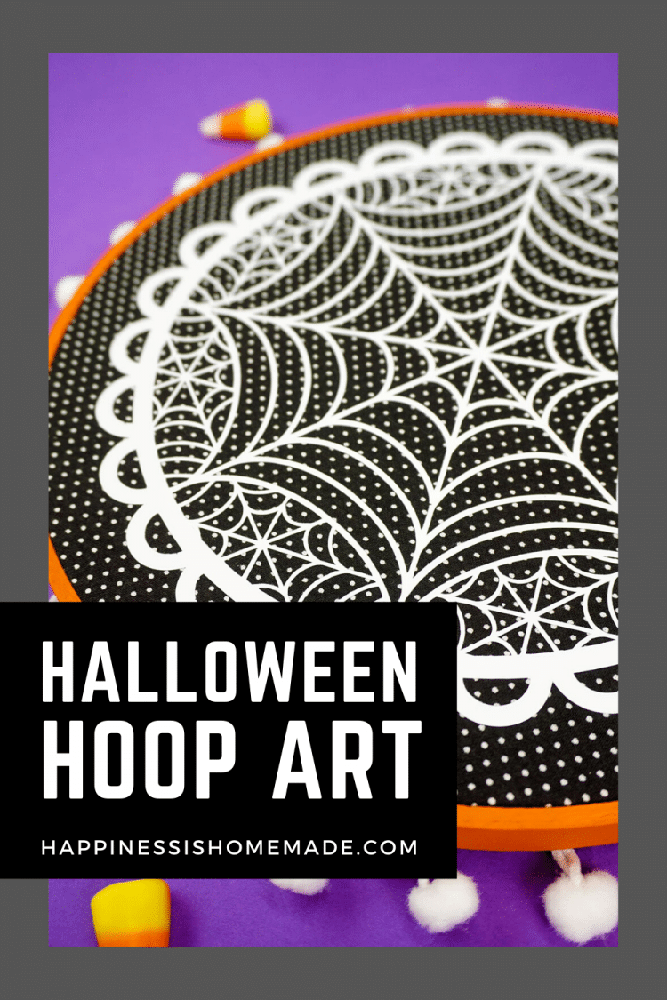 halloween hoop art spider web halloween decor