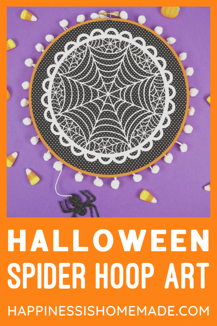 halloween spider hoop art
