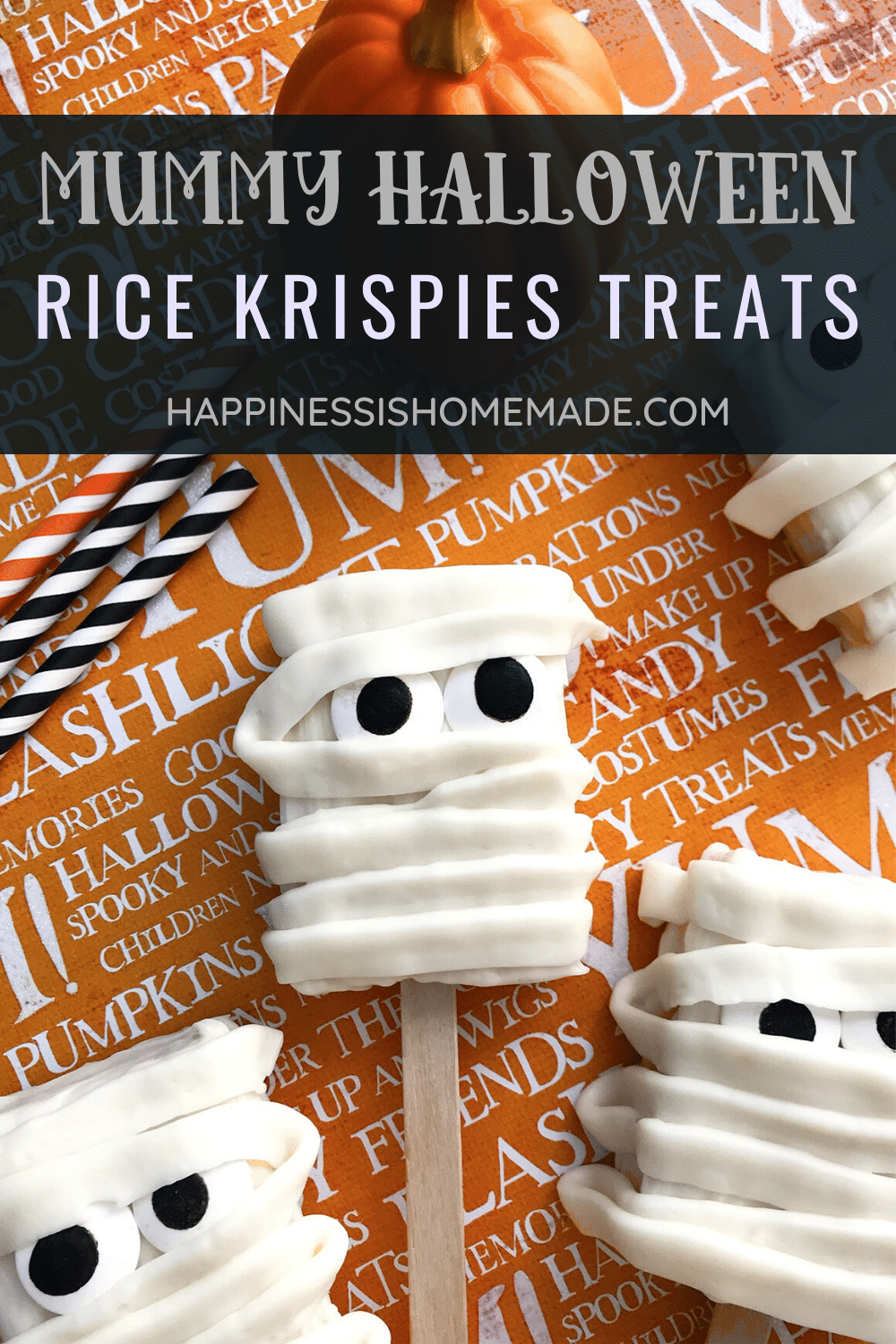 halloween mummy rice kripises treats
