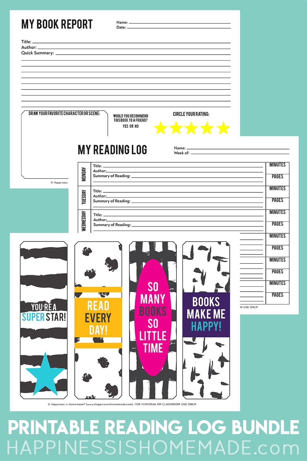 Printable Reading Log & Book Report