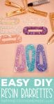 easy diy resin hair barrettes