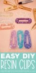 easy diy resin hair barettes