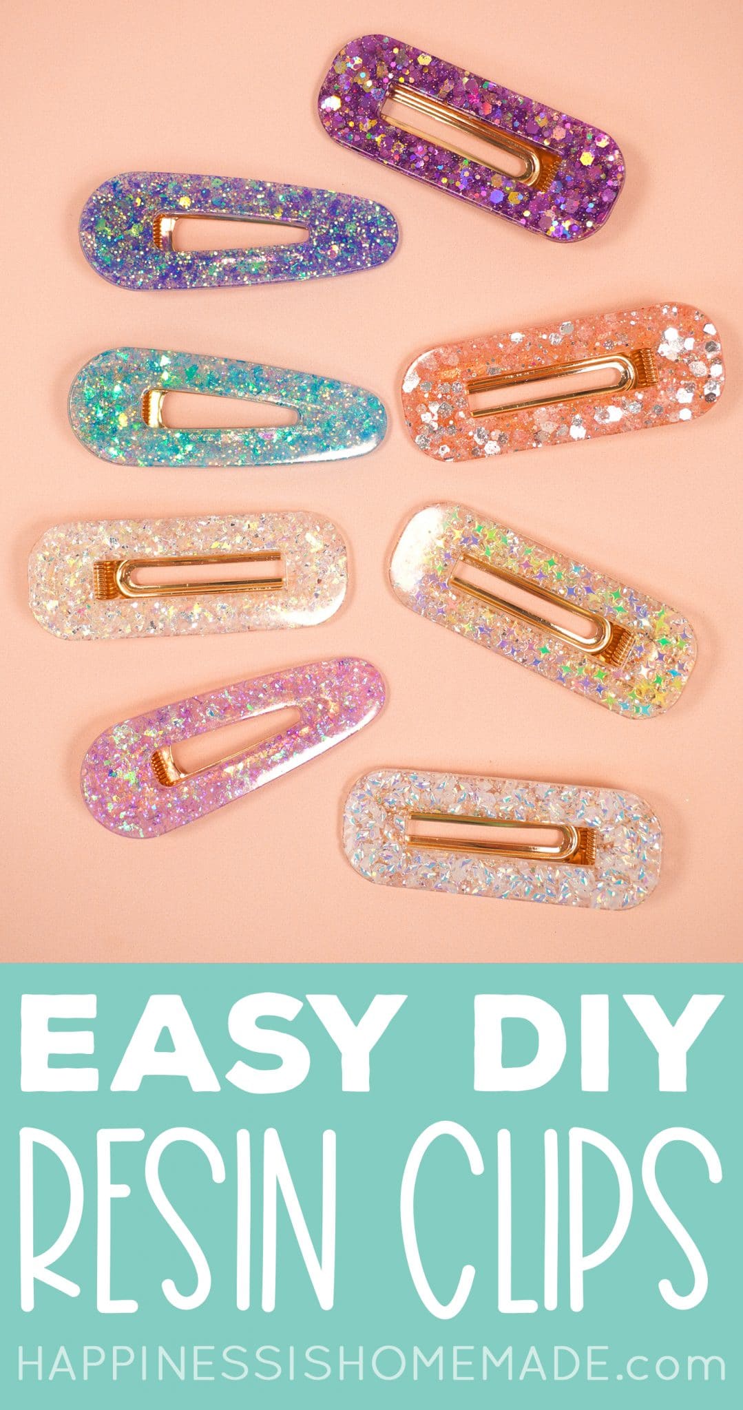 Easy DIY Resin Hair Clips Happiness is Homemade