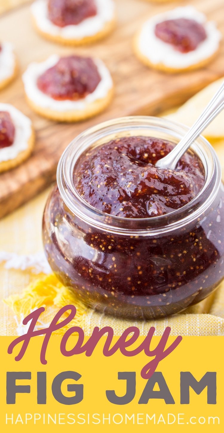 honey fig jam recipe in a jar