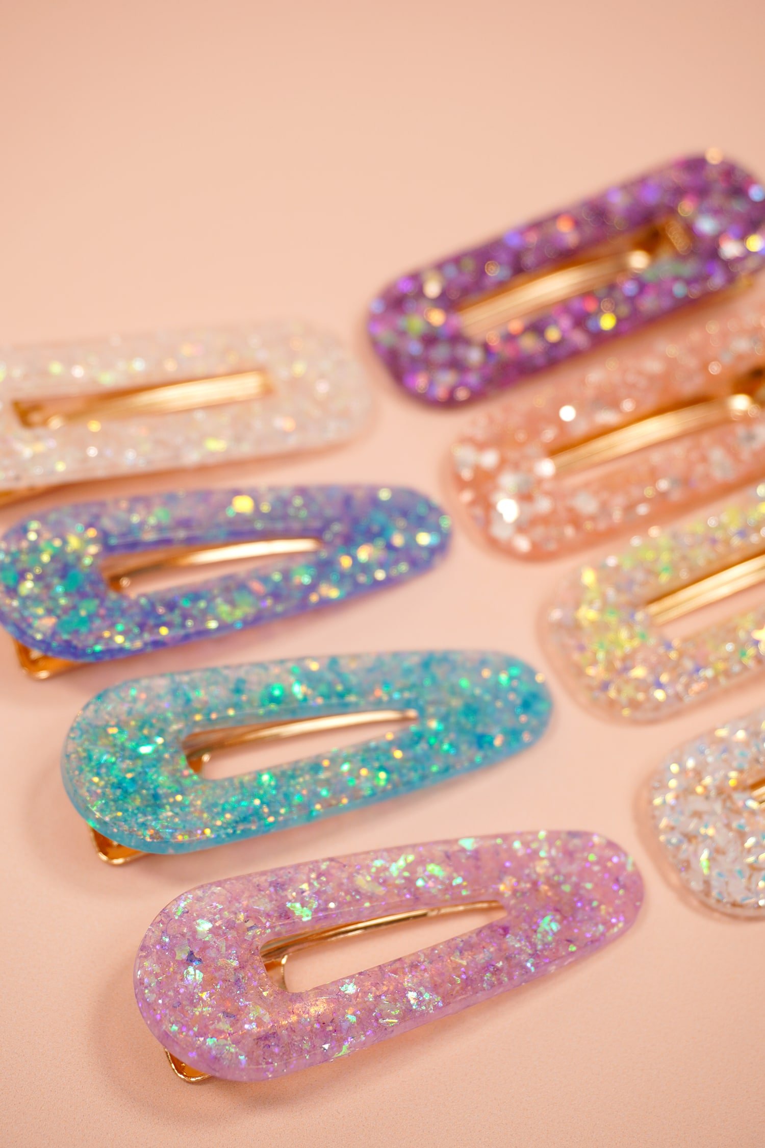 DIY epoxy barrettes and hair clips