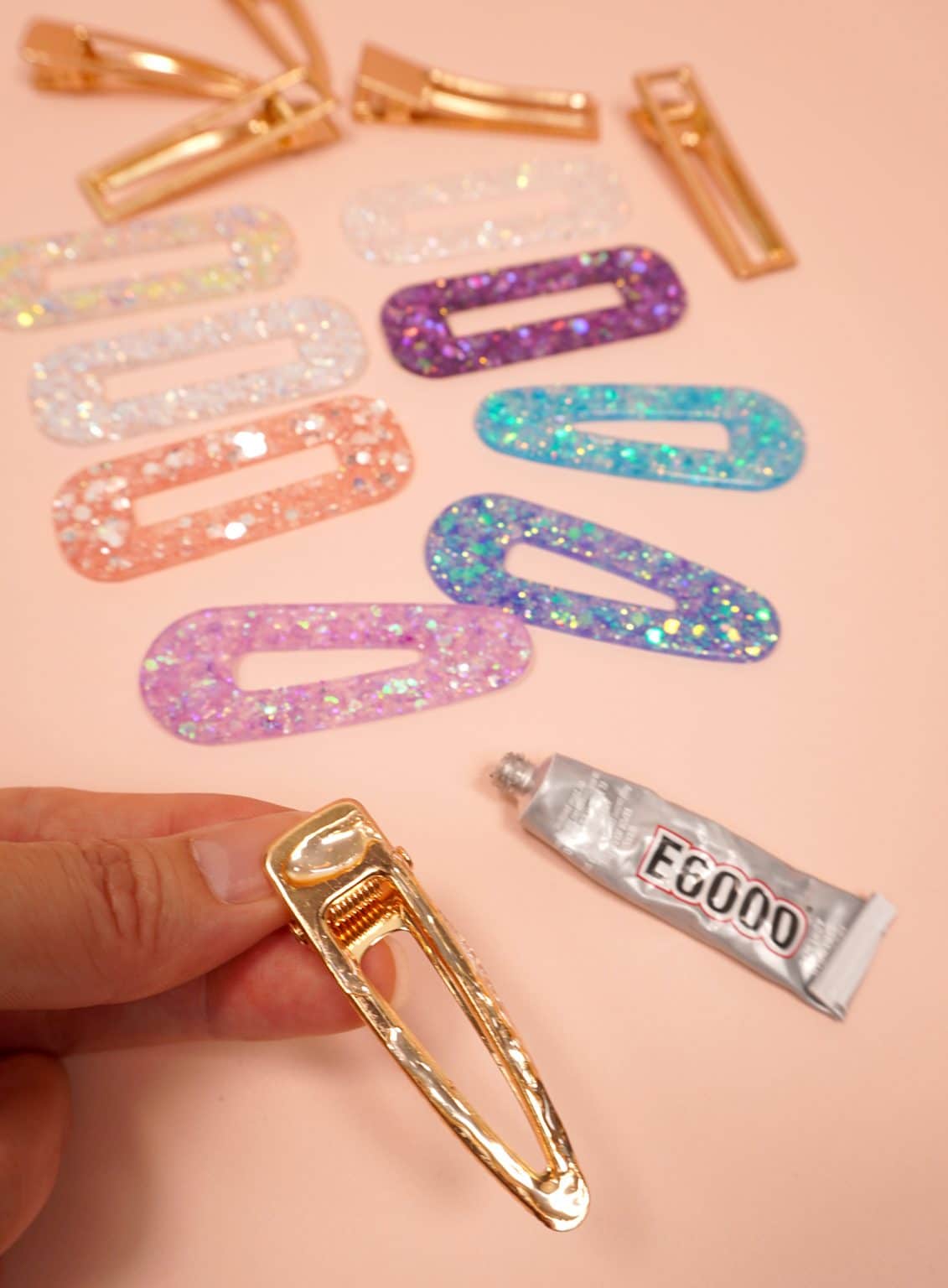 Easy DIY Resin Hair Clips Happiness is Homemade