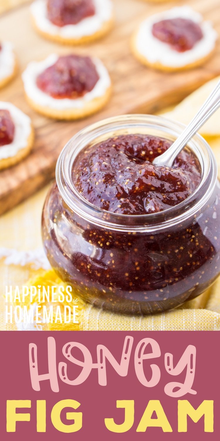 honey fig jam in container 