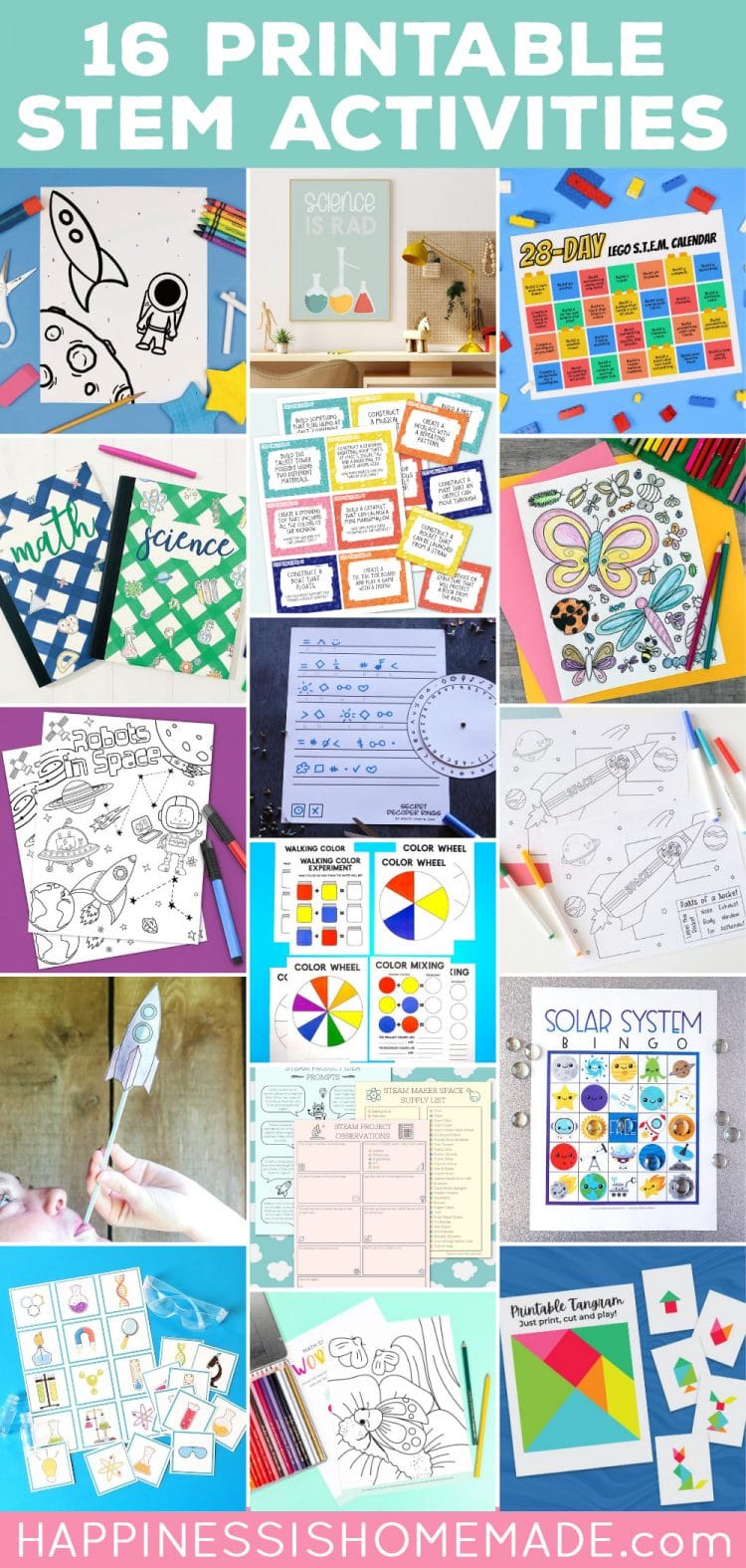 collection of printable stem activities for kids 