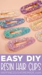 resin hair clips diy craft project