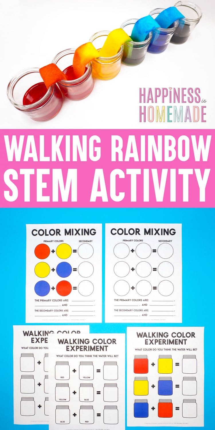 walking rainbow stem activity for kids