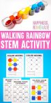 walking rainbow stem activity for kids