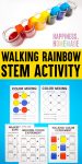 walking rainbow stem activity for kids