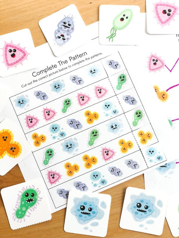 germ worksheets for kindergarteners