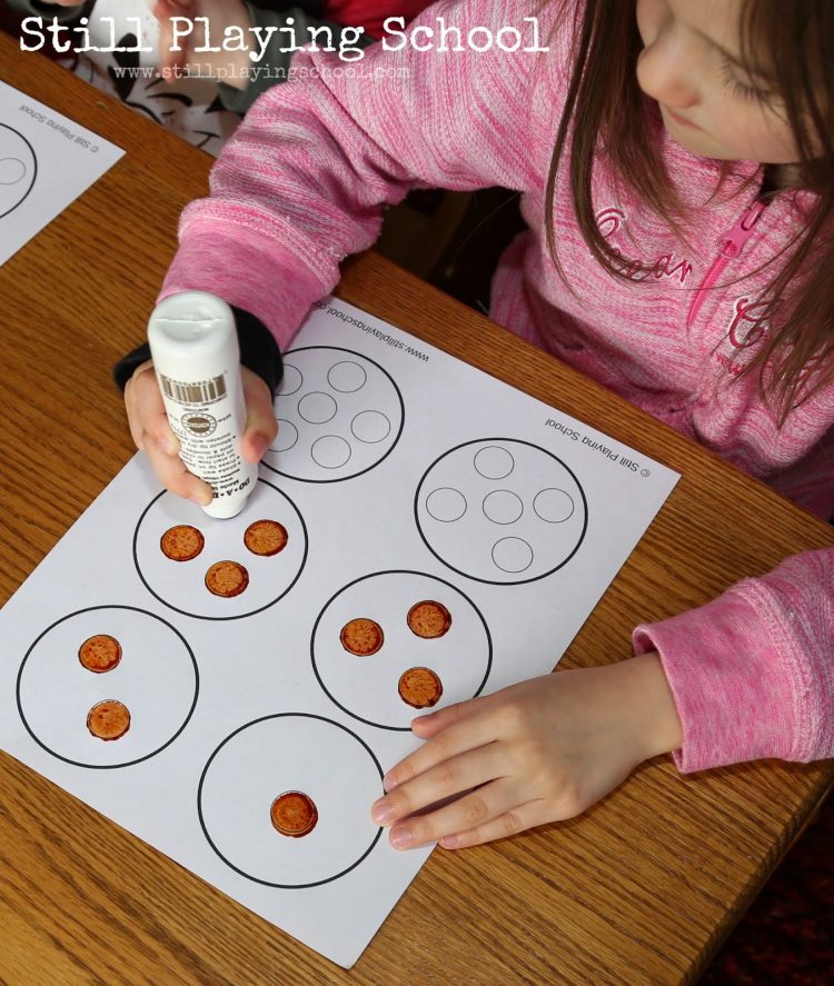 give a mouse a cookie worksheets being played with by child