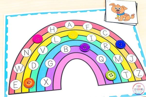 rainbow find and cover game for kids