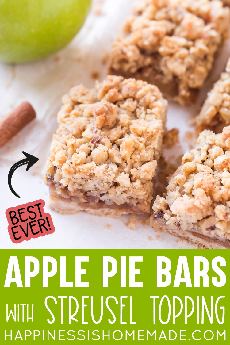 apple pie bars with streusel topping