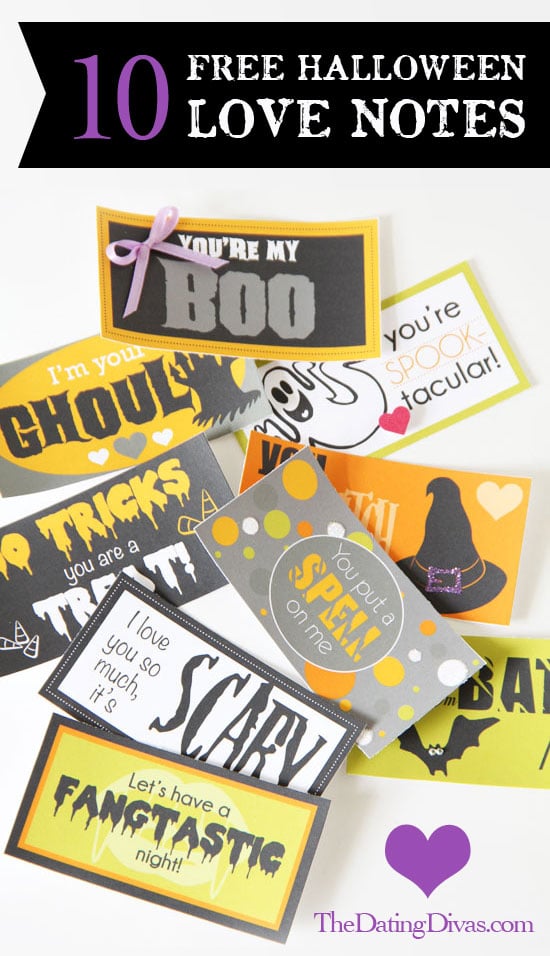 printable halloween love notes