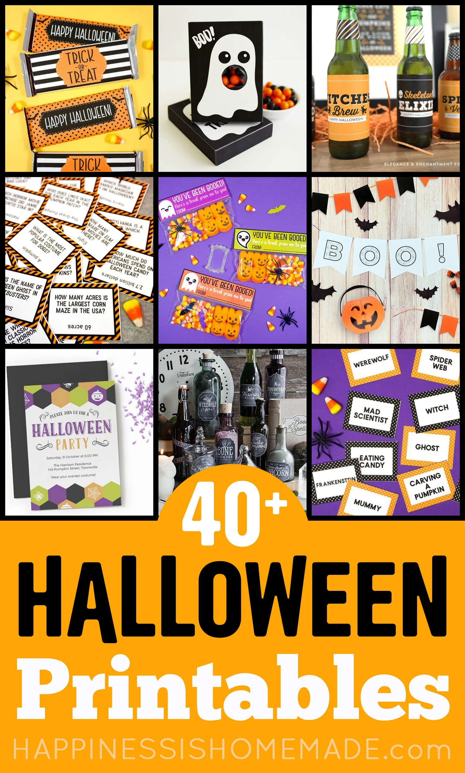 FaBOOlous Neighbors Halloween Tags, Printable PDF - My Party Design