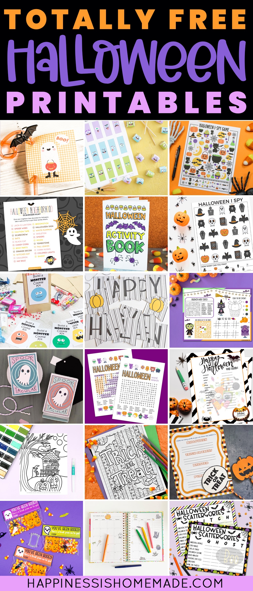 totally free halloween printable collage photo