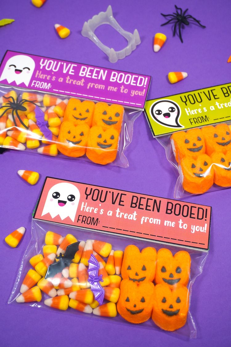 youve been booed treat bag toppers with candies
