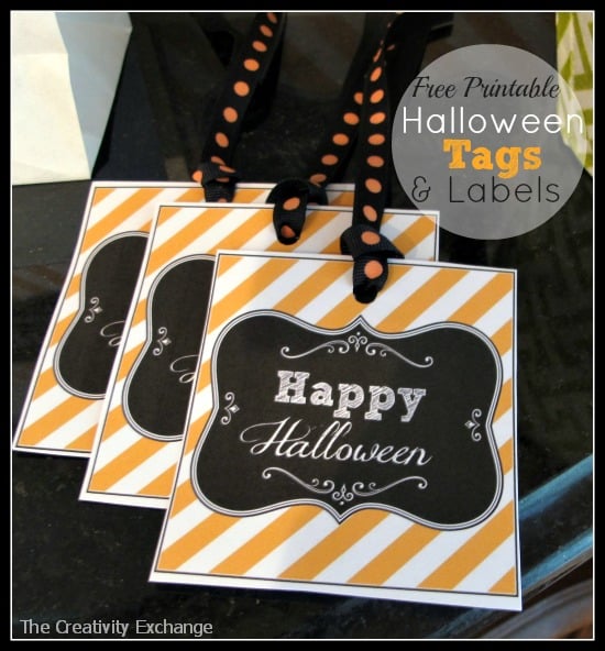 printable happy halloween tags and labels