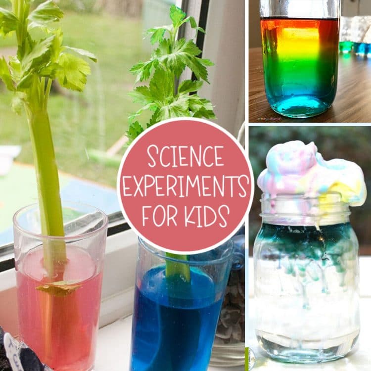  science experiments for kids collage
