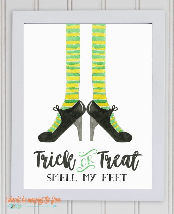 free printable trick or treat smell my feet sign