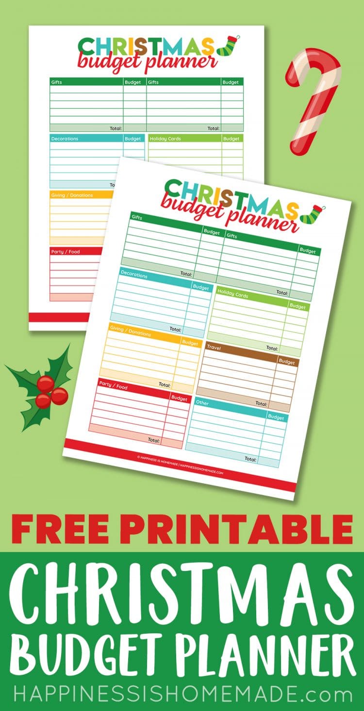 free printable christmas budget planner template