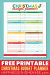 free printable christmas budget planner
