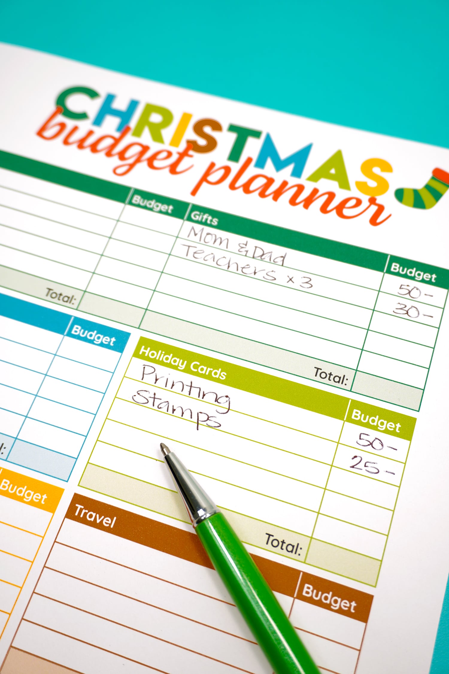 free printable christmas budget planning worksheet