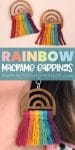 Cute Rainbow Macrame Earrings pin