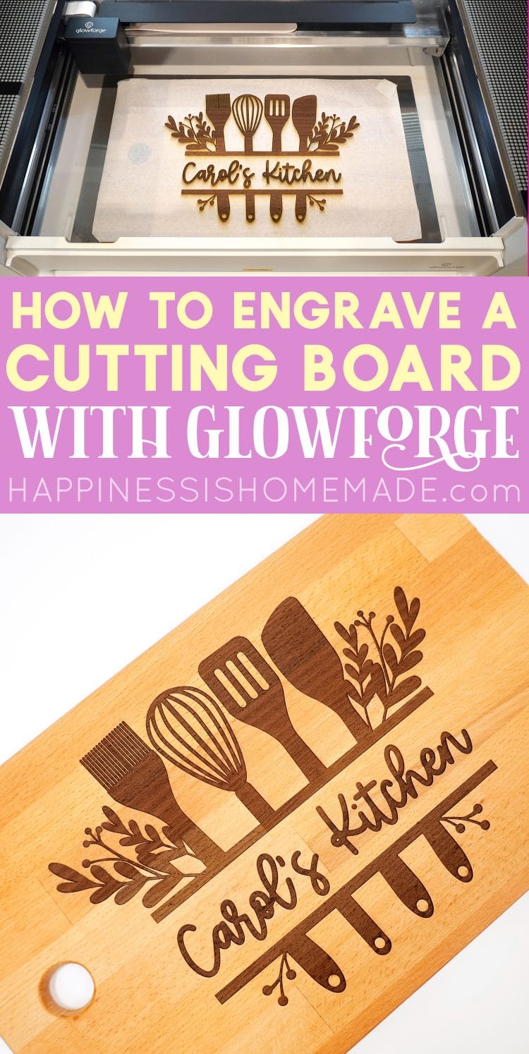 how to engrave a cutting board with a glowforge