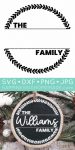 free family name wreath svg file