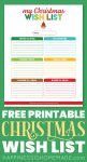 free printable christmas wish list for kids
