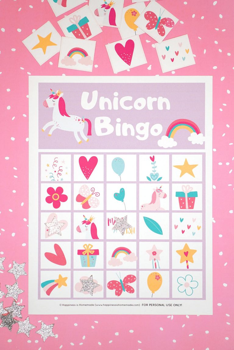 Free Printable Unicorn Bingo Game