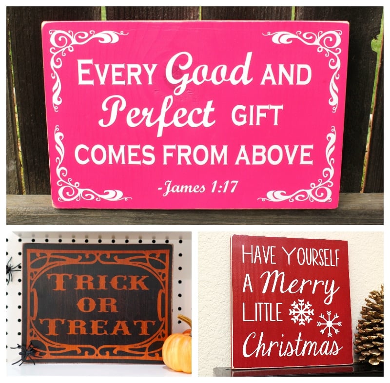 wood signs made with cricut