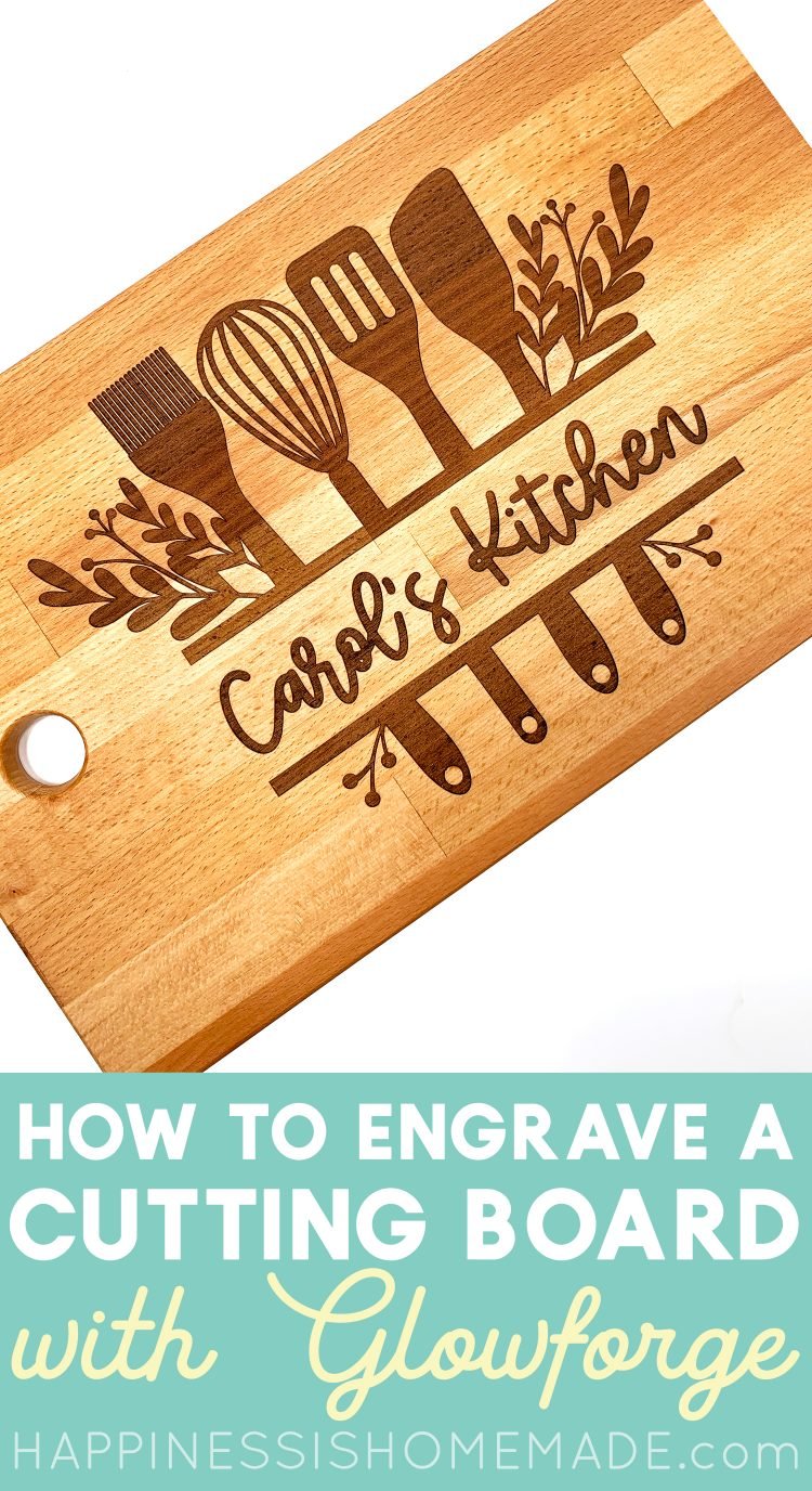 how to engrave a cutting board with a glowforge